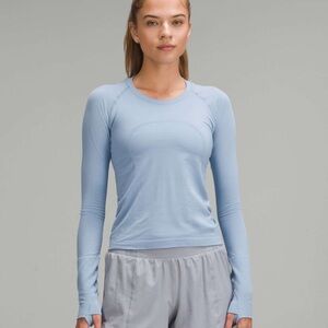 Lululemon Swiftly Tech Long-Sleeve Shirt 2.0 *Waist Length - Blue Willow